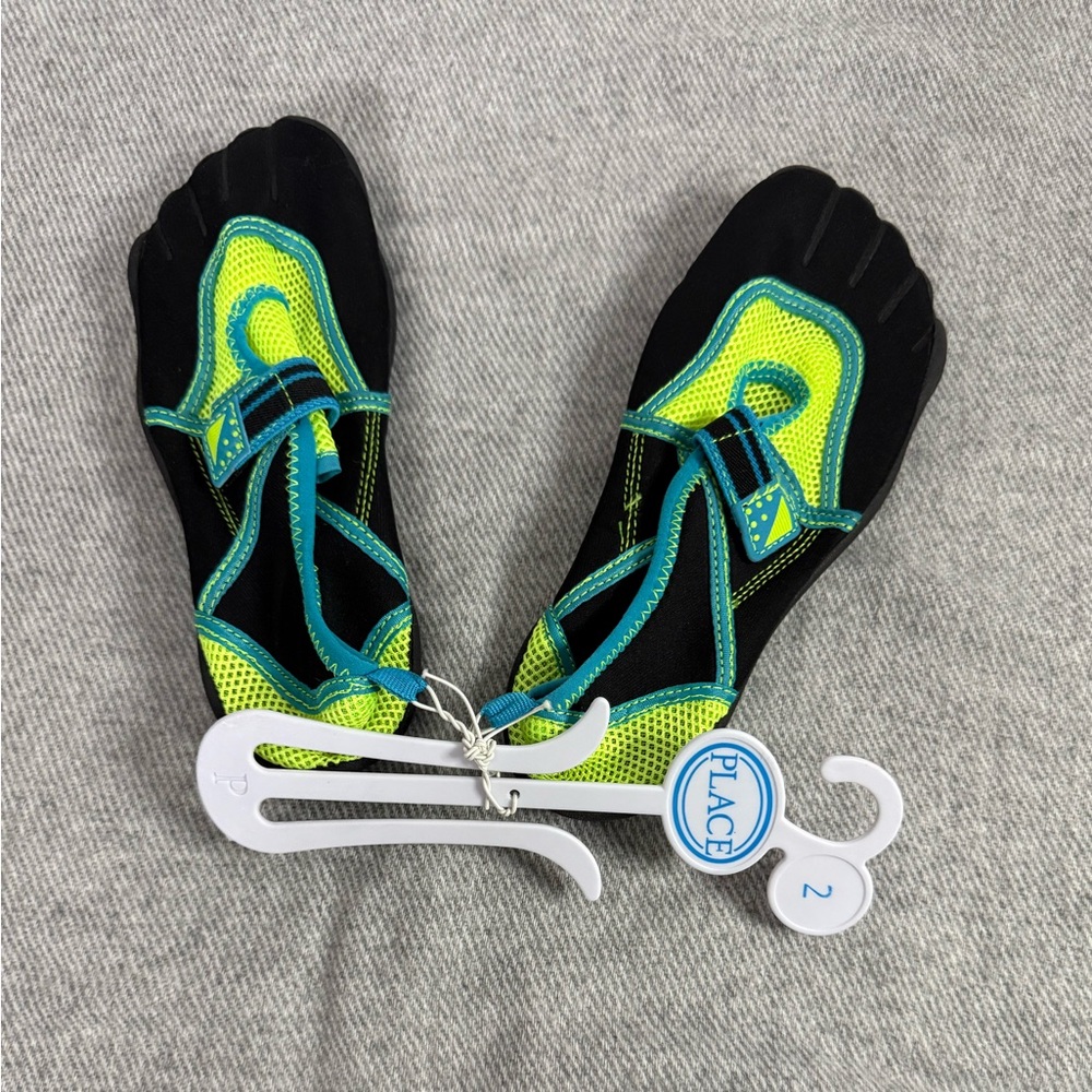 Kids Black and Green Water Shoes